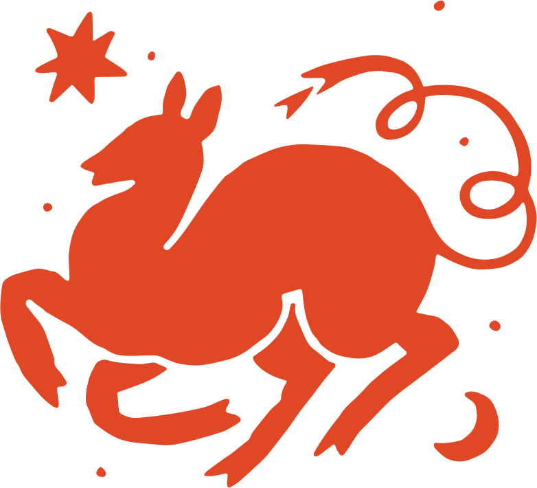 Tso’ok venado logo depicting Tajëëw as a deer with a serpent tail